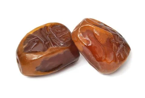 Dried dates isolated on white background Stock Photos