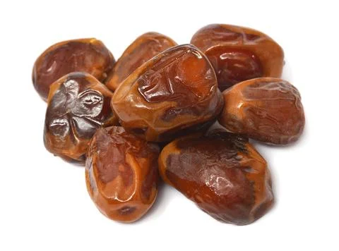 Dried dates isolated on white background Stock Photos