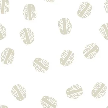 Dried eggplant glyph vector seamless pattern Stock Illustration