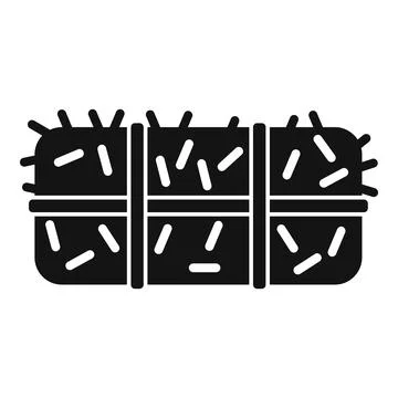 Dried farm roll icon simple vector. Food country stack Stockillustratie