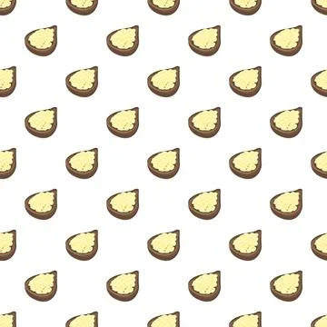 Dried fig fruit seamless pattern on white background Illustrazione stock