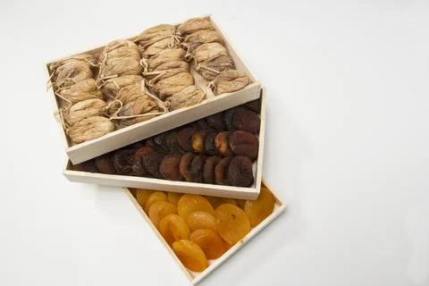 Dried figs and dried apricots Foto stock