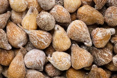 Dried figs background. Top view Stock Photos