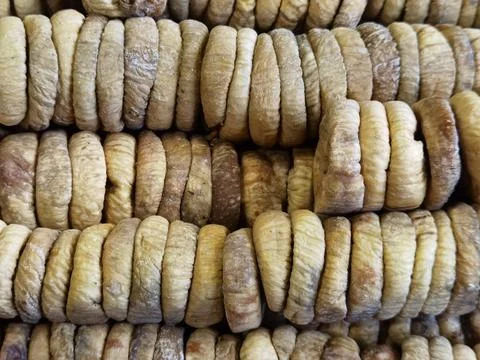 Dried figs in bulk but isolated Stock Photos