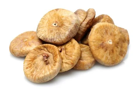 Dried figs isolated on white Stock Photos