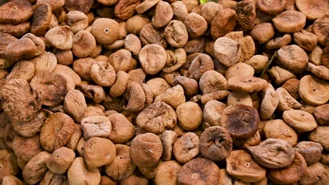Dried figs in the market, close up. Stock Footage 301883775