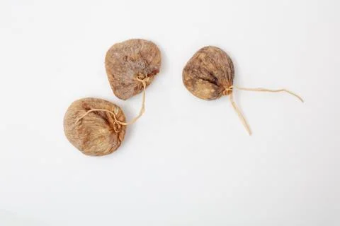 Dried figs, Pattern of nuts form. Stock Photos
