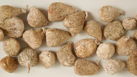 Dried figs on a plate. 스톡 동영상 302920577