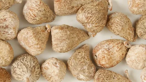 Dried figs on a plate. Stock Footage 303199811