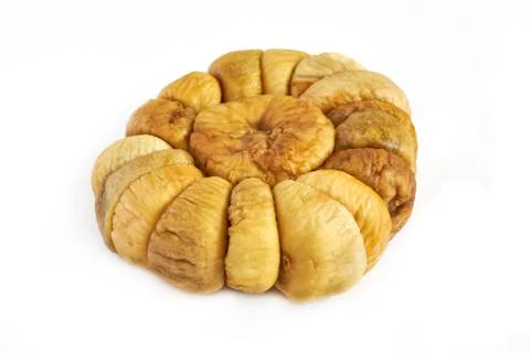 Dried figs in round packaging Stock Photos