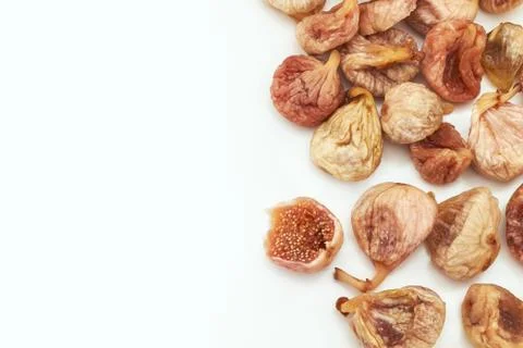 Dried figs on white background Stock Photos