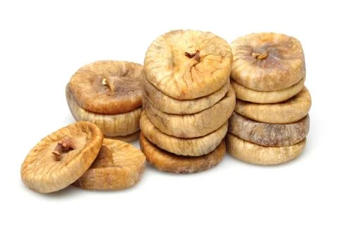 Dried figs on white background Stock Photos