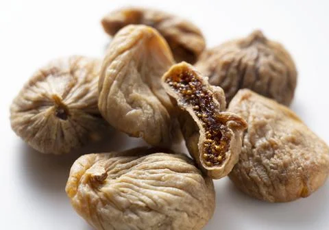 Dried figs on a white background Stock Photos