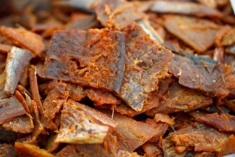 Dried fish close up Stock-Fotos