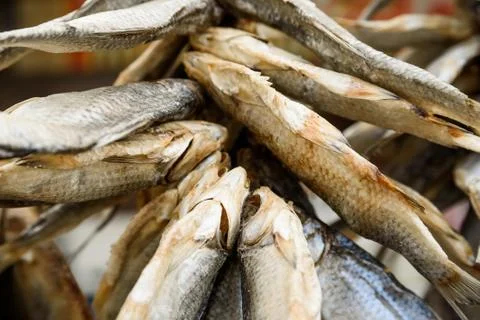 Dried fish close Foto stock
