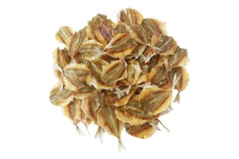 Dried fish isolated on white background with clipping path. Stock Photos