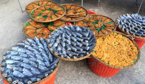 Dried fish Stock Photos