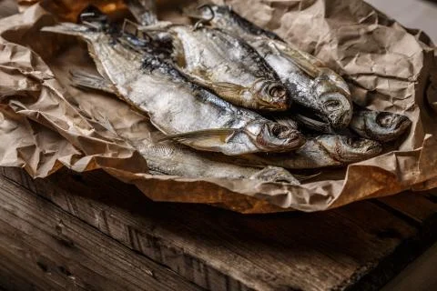 Dried fish Stock Photos