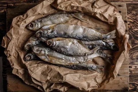 Dried fish Stock Photos