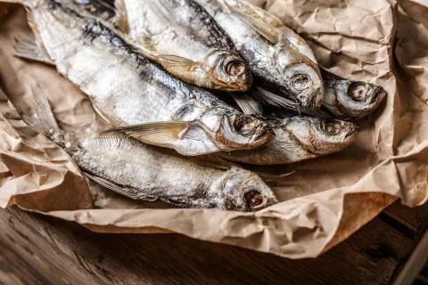 Dried fish Stock Photos