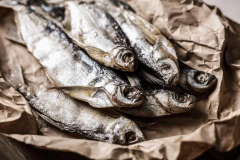 Dried fish Stock Photos