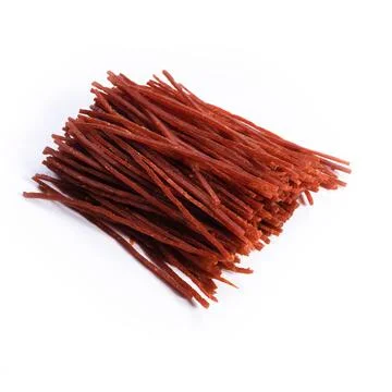 Dried fish stick with pepper, snacks for beer isolated on white background Stock Photos