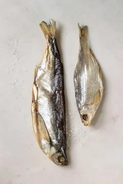 Dried fish stockfish Stock Photos