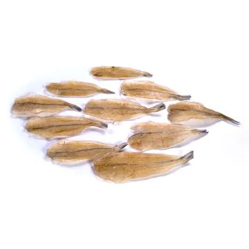 Dried fish on a white background Stock Photos
