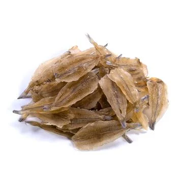 Dried fish on a white background Foto stock