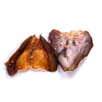 Dried fish on a white background Stock Photos