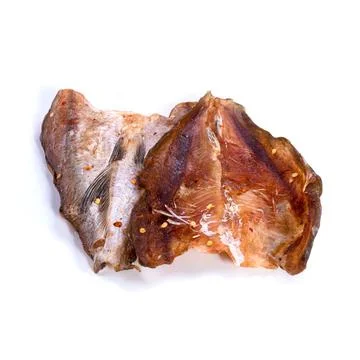 Dried fish on a white background Stock Photos