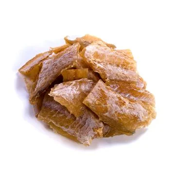 Dried fish on a white background Foto stock