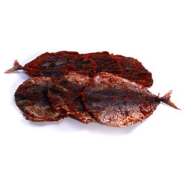 Dried fish on a white background Stock Photos