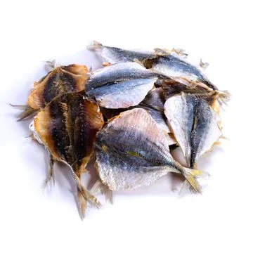 Dried fish on a white background Stock Photos