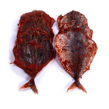 Dried fish on a white background Stock Photos