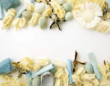 Dried flowers frame Stock-Fotos