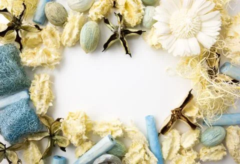 Dried flowers frame Foto stock