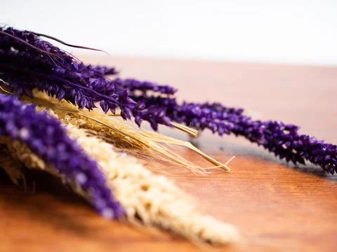 Dried Foxtail millet on a table Stock Photos