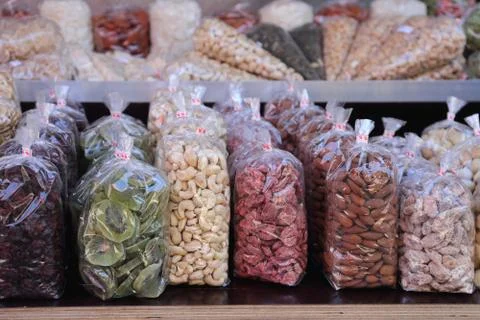 Dried Fruit and Nuts Stock Photos
