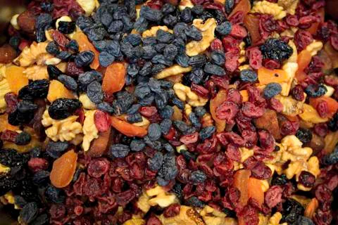 Dried fruit background Foto stock