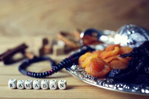 Dried fruit beads silver Stock Photos