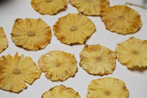 Dried fruit on colored background. Pattern of a fruit frips. Healthy eating Stock Photos