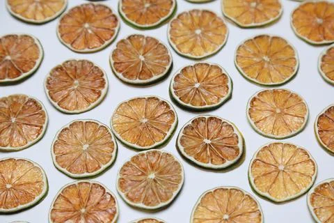 Dried fruit on colored background. Pattern of a fruit frips. Healthy eating 写真素材