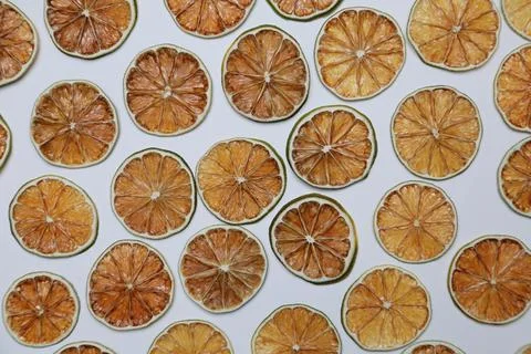 Dried fruit on colored background. Pattern of a fruit frips. Healthy eating Stock Photos