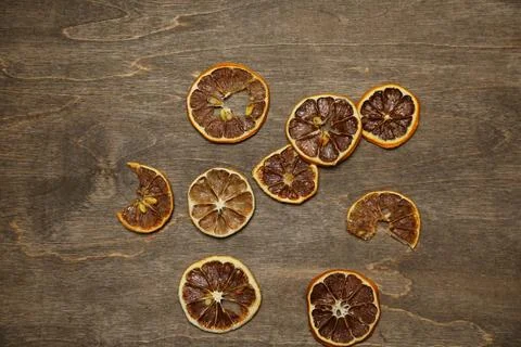Dried fruit on colored background. Pattern of a fruit frips. Healthy eating Stock Photos