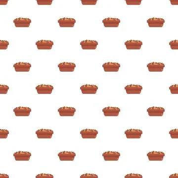 Dried fruit dates in bowls seamless pattern background Illustrazione stock