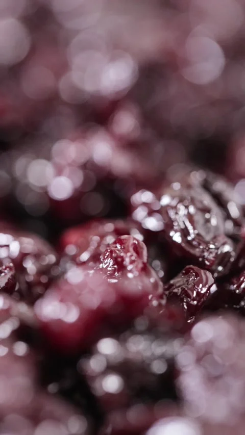 Dried fruit of gentle drying pitted cherries in bulk Stock-Footage 232125513