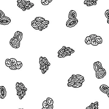 Dried fruit healthy snack vector seamless pattern 스톡 일러스트