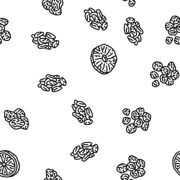 Dried fruit healthy snack vector seamless pattern 스톡 일러스트