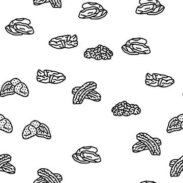 Dried fruit healthy snack vector seamless pattern 스톡 일러스트